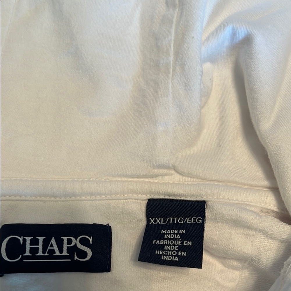 Chaps Cream XXL Hoodie Long Sleeve Shirt